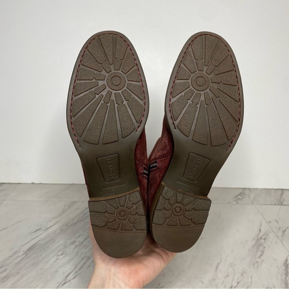 New! Born Hayden Red Distressed Suede Tall Boot 6 1/2 M - Picture 13 of 14